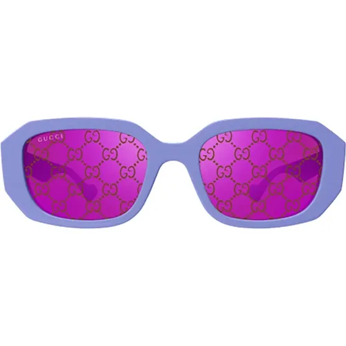 Damen Sonnenbrille in Pink Lila , Damen, Größe: 54 MM - Gucci - Modalova
