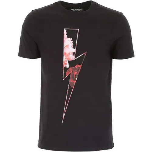 Logo Print Slim Fit T-Shirt , male, Sizes: S, XL, L, M, 2XL - Neil Barrett - Modalova