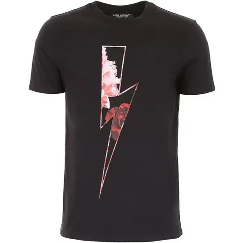 Schwarzes Logo Print Slim Fit T-Shirt - Neil Barrett - Modalova