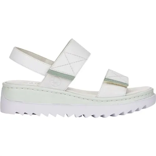 Weiss Casual Offene Sandalen , Damen, Größe: 38 EU - Rieker - Modalova