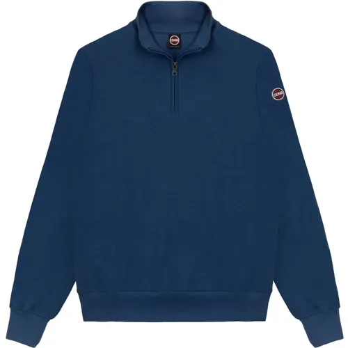 Einfarbiger Full Zip Sweatshirt mit Silikonlogo - Colmar - Modalova