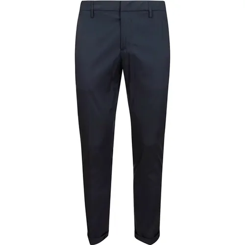 Slim Chino Hose mit Gesäßtaschen , Herren, Größe: W32 - Dondup - Modalova