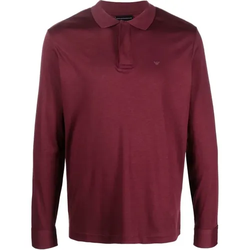 Hidden Zip Cotton Polo Shirt , male, Sizes: 2XL - Emporio Armani - Modalova