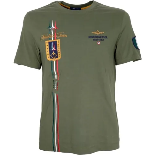 Tricolor Arrows Short Sleeve T-Shirt , male, Sizes: 3XL - aeronautica militare - Modalova