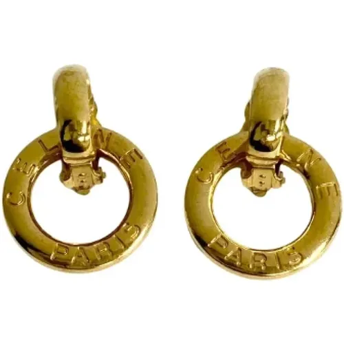 Pre-owned Metal earrings , female, Sizes: ONE SIZE - Celine Vintage - Modalova