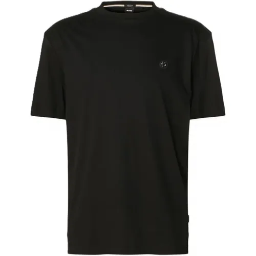 Schwarzes Metallic Logo T-Shirt , Herren, Größe: M - Boss - Modalova