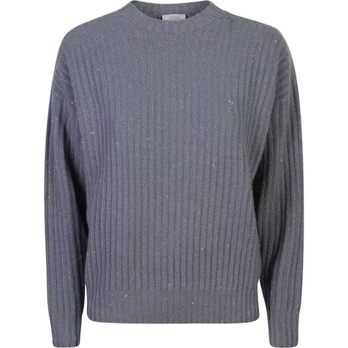 Grauer Eleganter Sweatshirt Damenbekleidung - PESERICO - Modalova