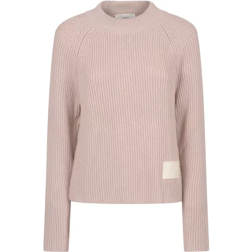 Label Sweater , female, Sizes: L, M - Ami Paris - Modalova