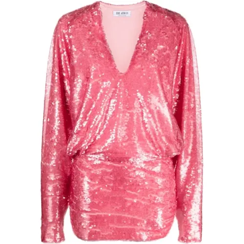 Gael Paillettes #315 Pink Short Dress , female, Sizes: 2XS, XS - The Attico - Modalova