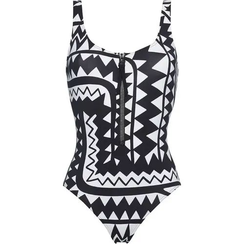 Geometric Tribal Print Racerback Swimsuit , female, Sizes: L, 2XL, XL, M - Eres - Modalova