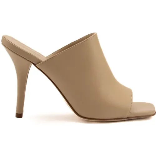 Open Toe Leather Heel Sandals , female, Sizes: 4 UK, 5 UK, 6 UK - Liviana Conti - Modalova