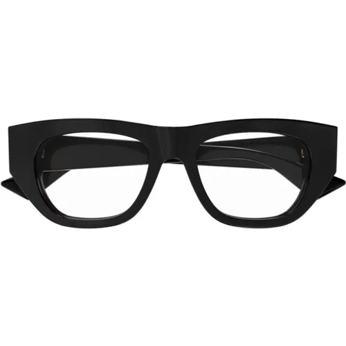 Rectangular acetate frame with metal logo , male, Sizes: ONE SIZE - Bottega Veneta - Modalova