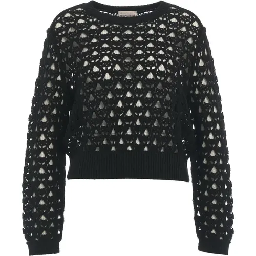 Crochet Sweater Aw24 , female, Sizes: S - Semicouture - Modalova