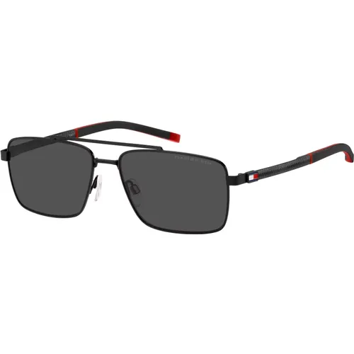 Matte /Grey Sunglasses TH 2078/S , male, Sizes: 58 MM - Tommy Hilfiger - Modalova