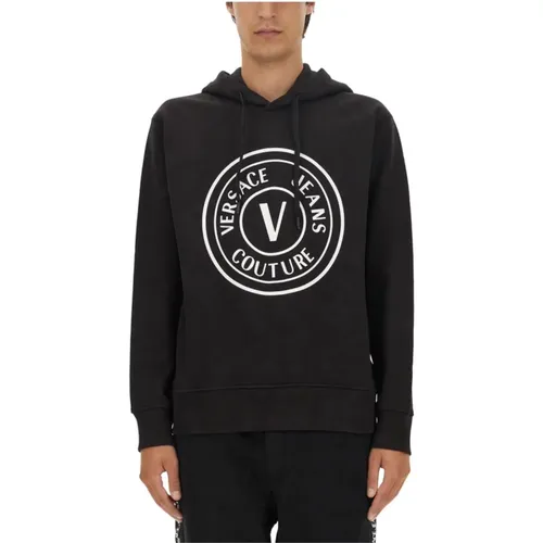 Logo Sweatshirt Regular Fit 100% Baumwolle - Versace Jeans Couture - Modalova