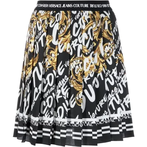 Crepe Skirt , female, Sizes: 2XS, XS - Versace Jeans Couture - Modalova
