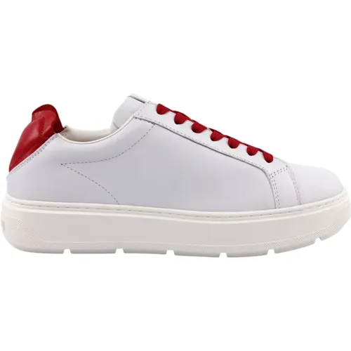 Bianco Rosso Stylische Sneakers , Damen, Größe: 38 EU - Love Moschino - Modalova