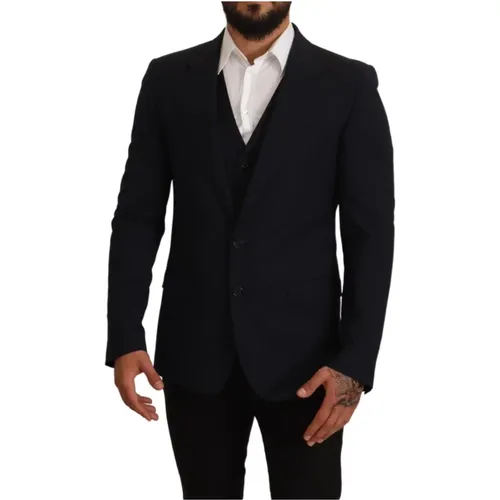 DG 2 Piece Martini Blazer Suit Jacket , male, Sizes: L - Dolce & Gabbana - Modalova