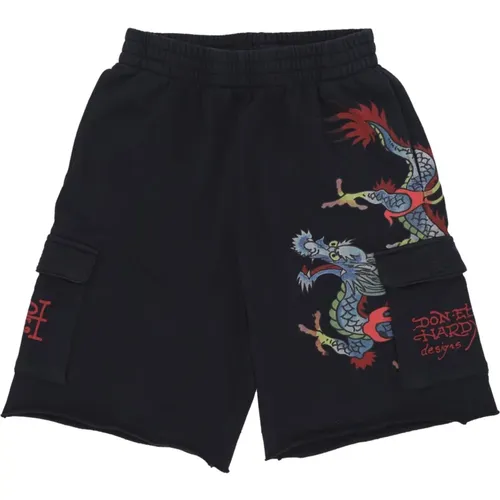 Dragon Cargo Sweat Shorts , male, Sizes: L, XL - Ed Hardy - Modalova