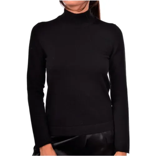 Schwarzer Kaschmirpullover mit minimalistischem Design , Damen, Größe: XS - Paolo Fiorillo Capri - Modalova