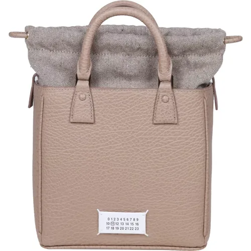 Leather Handbag with Double Handle , female, Sizes: ONE SIZE - Maison Margiela - Modalova