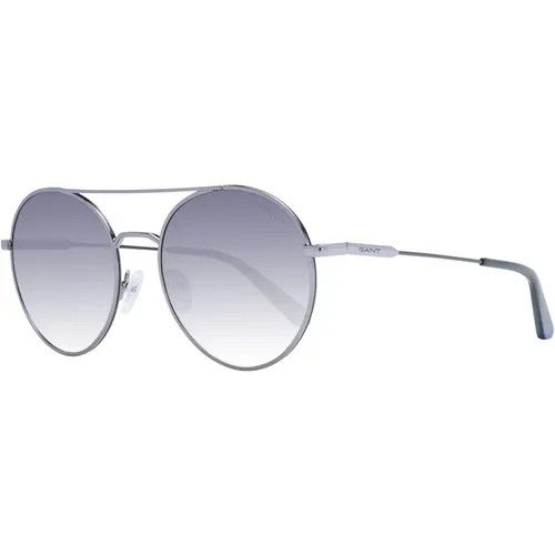 Gunmetal Runde Sonnenbrille mit Grauen Gläsern - Gant - Modalova