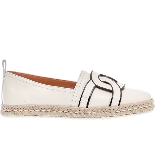 Leather Moccasins with Chain Buckle , female, Sizes: 4 UK, 5 1/2 UK, 5 UK, 3 UK - TOD'S - Modalova