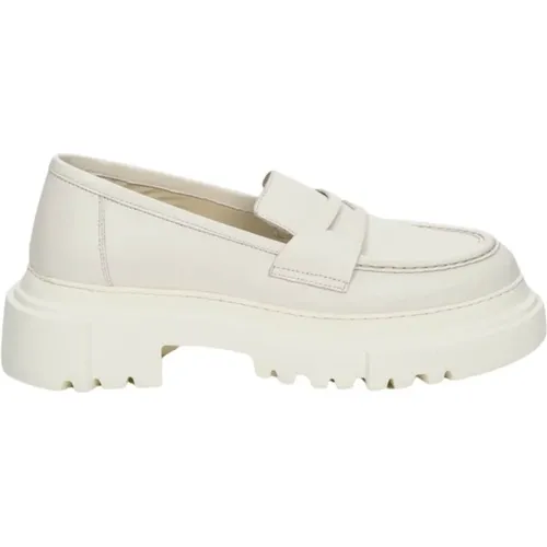 Damen Weiße Leder Chunky Platform Loafers Er00110028 , Damen, Größe: 39 EU - Estro - Modalova