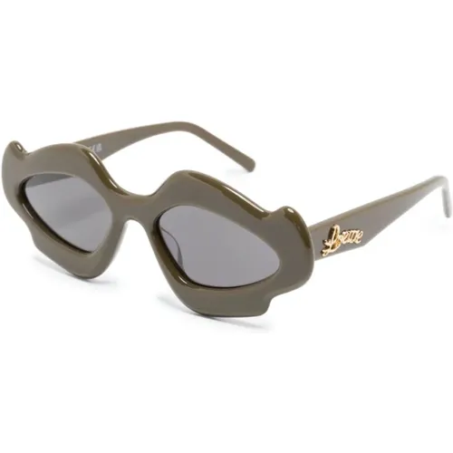 Grüne Sonnenbrille stilvoll für den täglichen Gebrauch , Damen, Größe: 52 MM - Loewe - Modalova