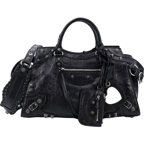 Leather Shoulder Bag , female, Sizes: ONE SIZE - Balenciaga - Modalova
