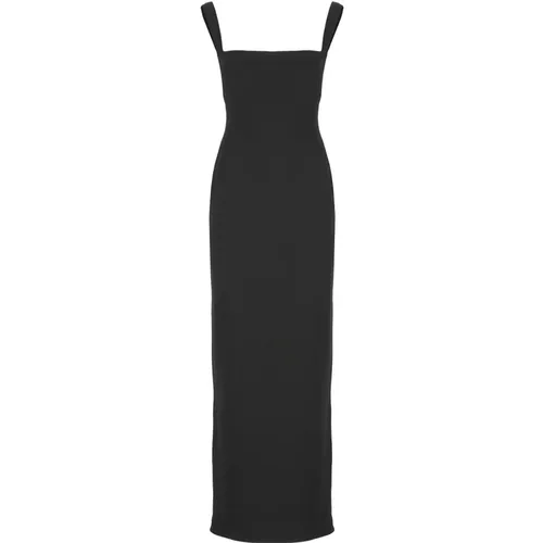 Dress with Straight Neck and Shoulder Straps , female, Sizes: M, XS, 2XS, S - Solace London - Modalova