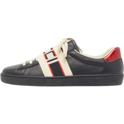 Pre-owned Leather sneakers , male, Sizes: 8 1/2 UK - Gucci Vintage - Modalova