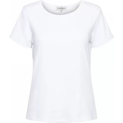 Geripptes T-Shirt mit kurzen Ärmeln , Damen, Größe: 3XL - &Co Woman - Modalova