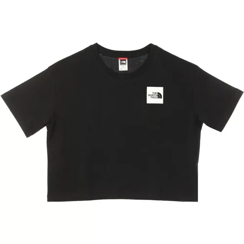 Schwarzes Cropped Fine Tee , Damen, Größe: L - The North Face - Modalova