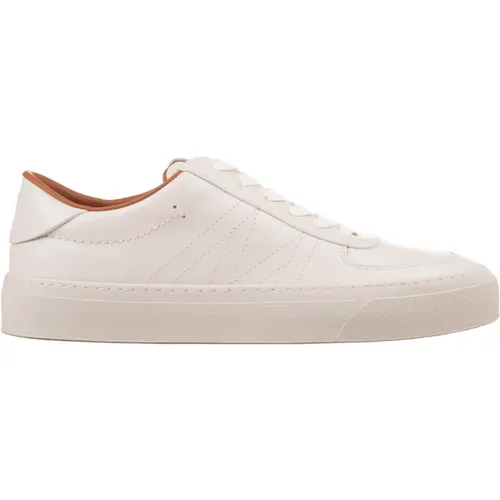 Weiße Leder Low-Cut Sneakers , Herren, Größe: 41 EU - Moncler - Modalova