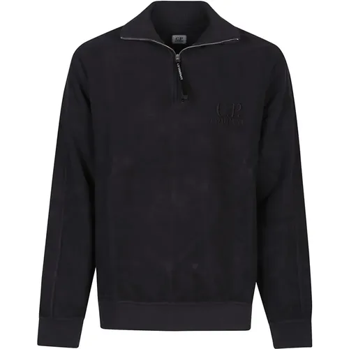 Diagonaler Polokragen-Sweatshirt , Herren, Größe: M - C.P. Company - Modalova