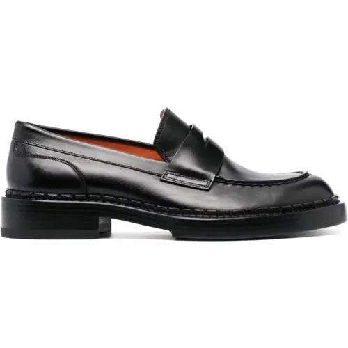 Leather Loafers for Women , female, Sizes: 5 UK, 4 UK, 3 UK, 6 UK, 8 UK, 7 UK - Santoni - Modalova