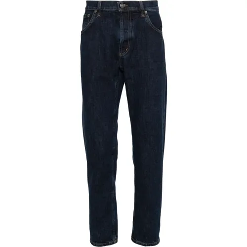 Dunkelblaue Stretch-Denim-Jeans , Herren, Größe: W32 - Dondup - Modalova