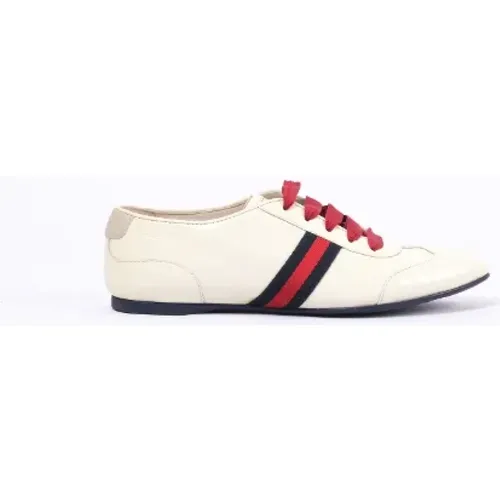 Pre-owned Leather sneakers , female, Sizes: 4 UK - Gucci Vintage - Modalova