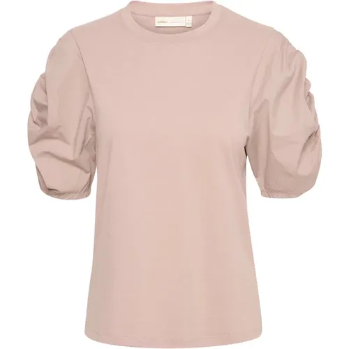 Gewebte Trim Tshirt Top Dusty Blush - InWear - Modalova