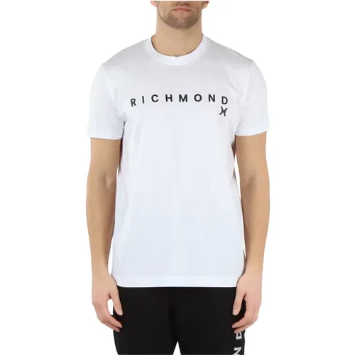 Pima Cotton Logo T-shirt , male, Sizes: M, S - Richmond - Modalova