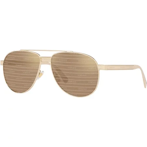 Phantos Metal Sunglasses with Unique Design , female, Sizes: 58 MM - Versace - Modalova