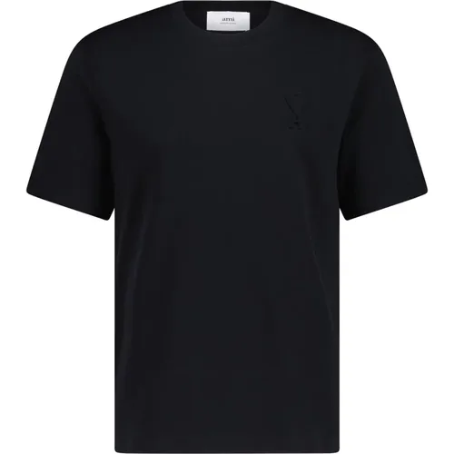 Logo Embroidered T-Shirt , male, Sizes: L, S, M, XL, 2XL - Ami Paris - Modalova