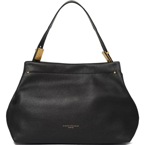 Schwarze Matilde Leder Schultertasche - Gianni Chiarini - Modalova