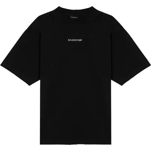 Kurzarm Rundhals T-Shirt Balenciaga - Balenciaga - Modalova