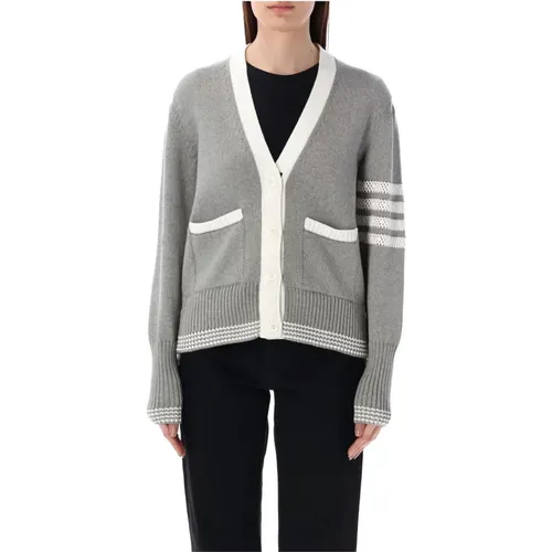 Women's Clothing Knitwear Lt Grey Ss24 , female, Sizes: 3XS - Thom Browne - Modalova