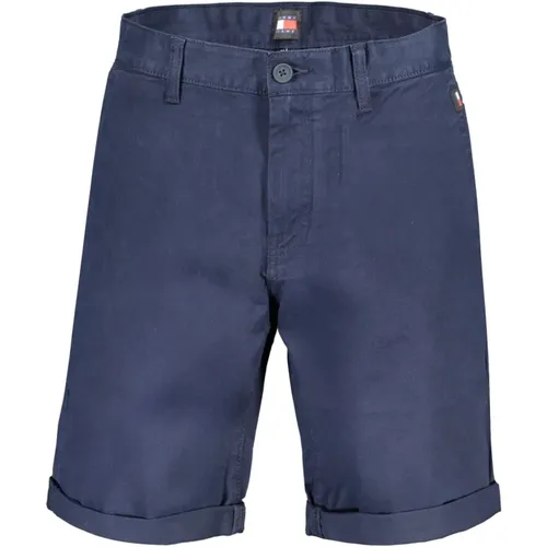 Blaue Herren Kurze Hose Slim Fit , Herren, Größe: W28 - Tommy Hilfiger - Modalova