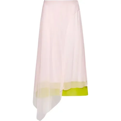Chic Silk Skirt , female, Sizes: S - Fendi - Modalova