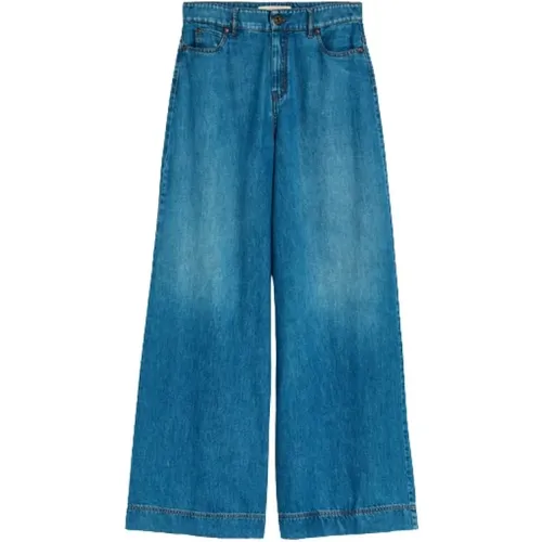 Flare Blaue Denim Jeans , Damen, Größe: 2XS - Max Mara - Modalova