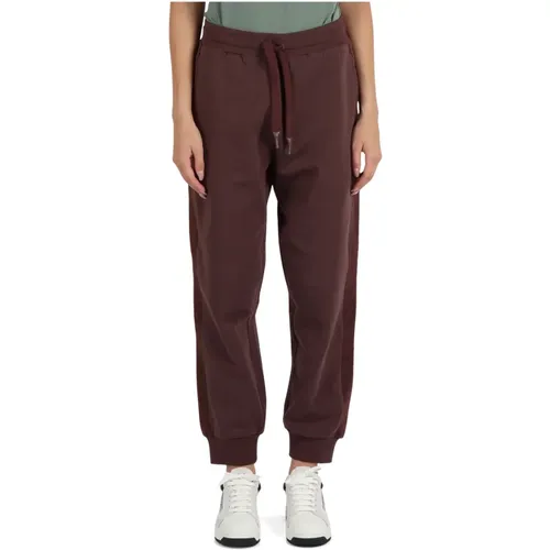 Baumwoll-Sweatpants mit Logodruck , Damen, Größe: M - Emporio Armani EA7 - Modalova